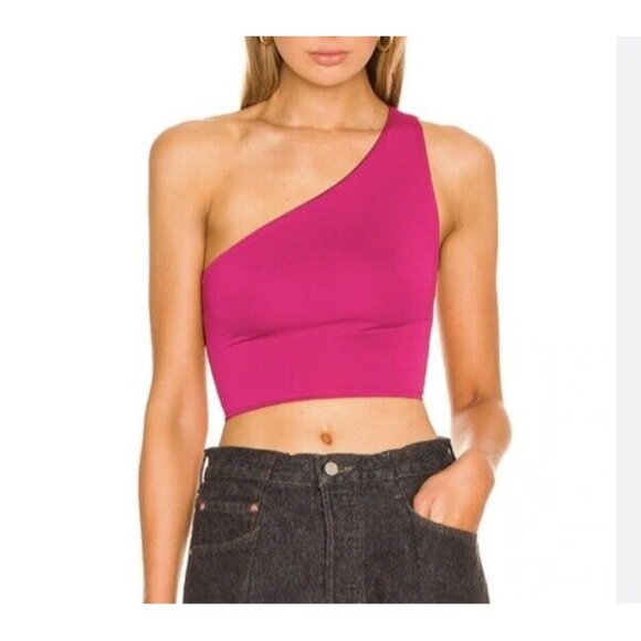 NWT House of Harlow one Shoulder Pink Top Small - Picture 1 of 6